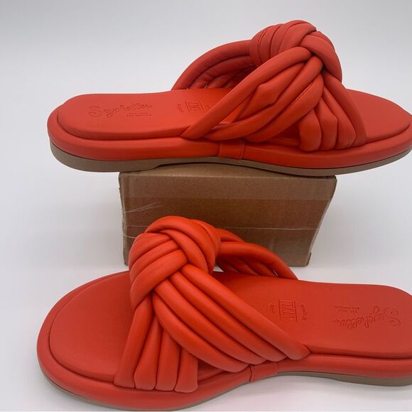 Seychelles Shoes - NEW Seychelles Simply The Best Orange Red Slide Sandals Casual